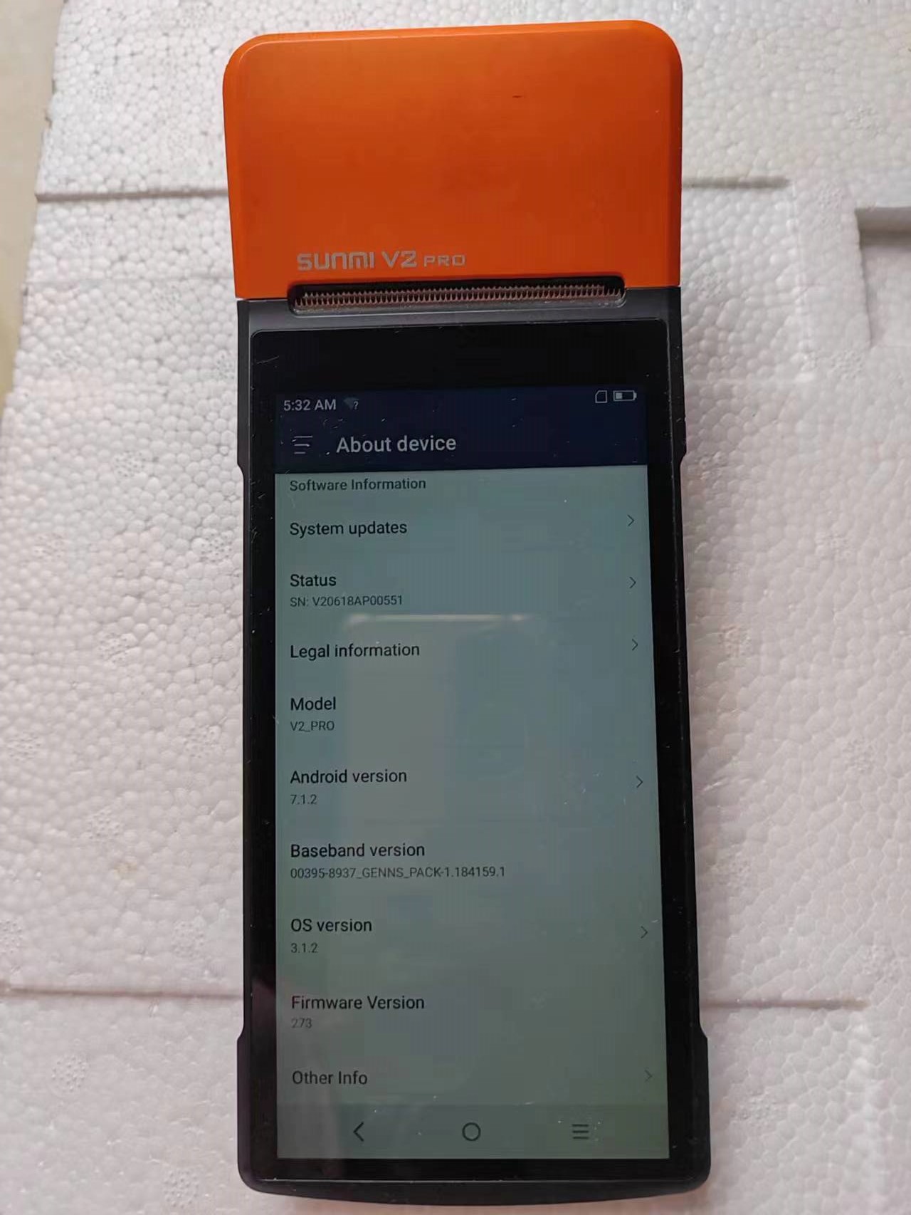 Pos Terminal Android - Kullanılan V2 Pro Android 7.1 POS