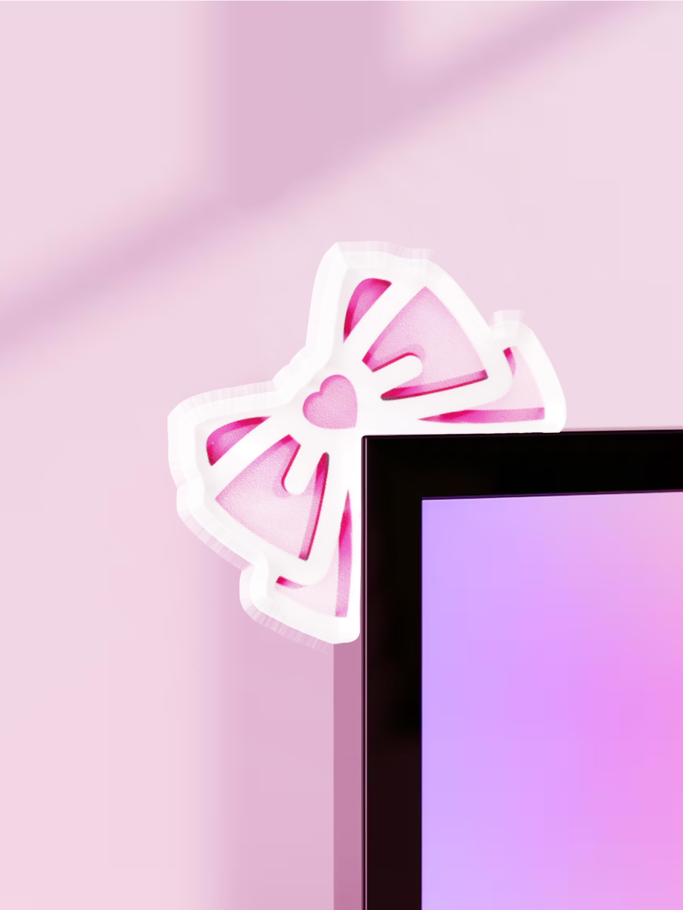 Office Technology - Kawaii Fiyonk Monitör Süsü Pembe Akrilik